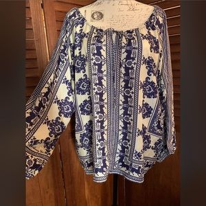 💟Johnny Was Stunning Nordic Folklore Silk Tunic